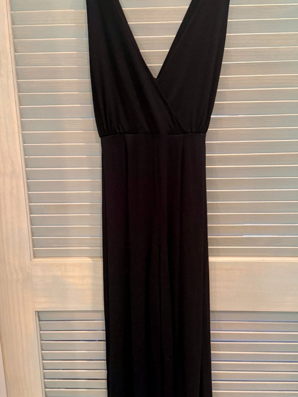 Ava Sky Jersey Black Jumpsuit - Size M